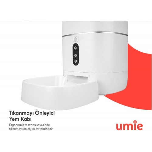 Umie Sesli Mesaj Otomatik Akıllı Mama Kabı Uzaktan Kontrollü Kedi Köpek Besleyici