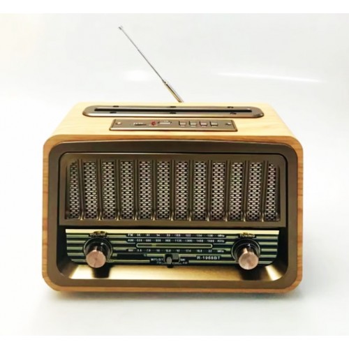CM-2868 Ahşap Nostaljik Görünümlü Bluetoothlu Radyo Usb-Sd Card Mp3 Çalar Radyo Müzik Çalar