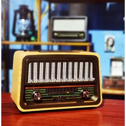 CM-2868 Ahşap Nostaljik Görünümlü Bluetoothlu Radyo Usb-Sd Card Mp3 Çalar Radyo Müzik Çalar