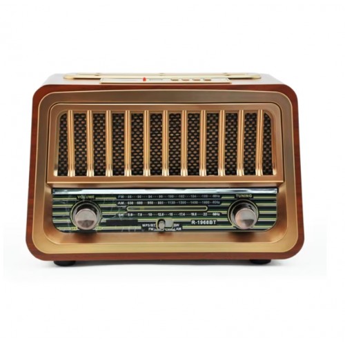 CM-2868 Ahşap Nostaljik Görünümlü Bluetoothlu Radyo Usb-Sd Card Mp3 Çalar Radyo Müzik Çalar