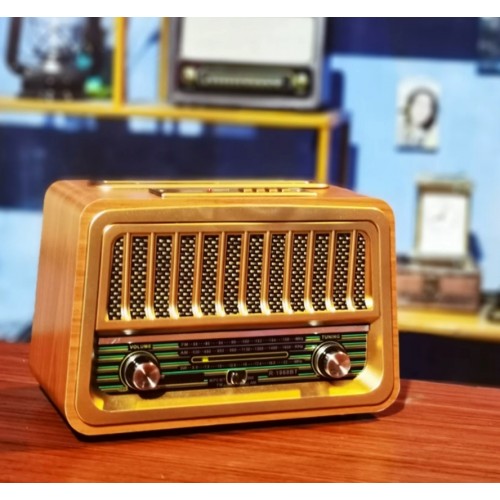 CM-2868 Ahşap Nostaljik Görünümlü Bluetoothlu Radyo Usb-Sd Card Mp3 Çalar Radyo Müzik Çalar