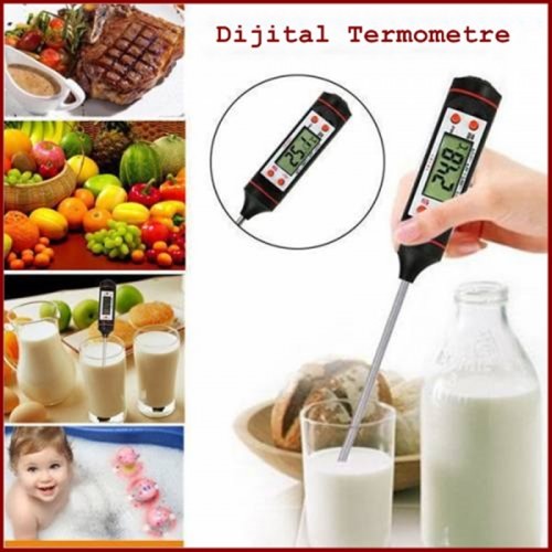 Mama Sıcaklık Ölçüm Süt Isı Ölçer Gıda Termometresi  Derece Ölçer Termometre Dijital Yiyecek Hazırlama