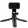 Siyah Mini Telefon Tripodu Masaüstü Monopod Ayaklı 360° Tripod - Yatay veya Dikey Kullanım
