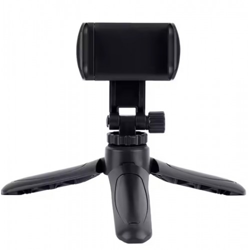 Siyah Mini Telefon Tripodu Masaüstü Monopod Ayaklı 360° Tripod - Yatay veya Dikey Kullanım
