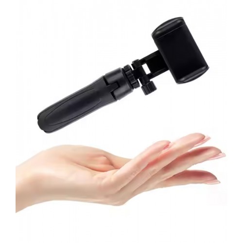 Siyah Mini Telefon Tripodu Masaüstü Monopod Ayaklı 360° Tripod - Yatay veya Dikey Kullanım