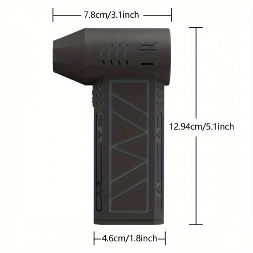 Mini Turbo Jet Fan Turbo Şiddetli Fan 130000RPM Yüksek Hızlı Kanal Fanı Ile Güçlü 3 Kademe + Işıklı mini Turbo Jet Fan