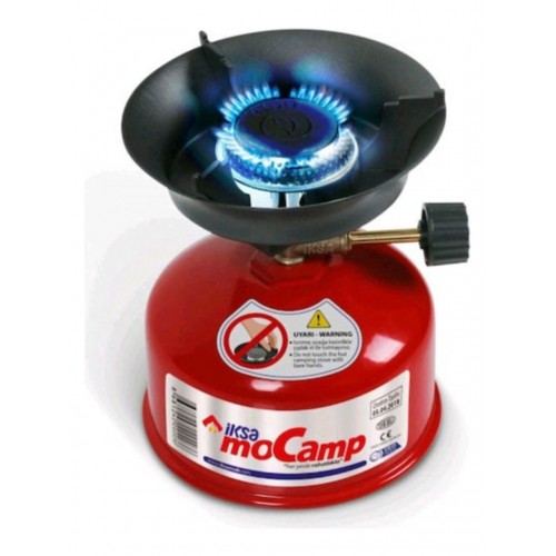 PRO SET Kırmızı Taşınabilir Ocak Iksa Mocamp Çakmak Gazlı Pratik Kamp Ocağı Yeni Model Devrilmez Tasarım Metal