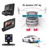 K-819 1080p Full HD 4'' Büyük Ekranlı Araç içi Kamera 3 Kameralı (Ön Görüş-Geri görüş-İç Görüş) Gece Görüş