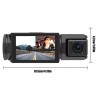 S-2 1080p Araç içi Kamera 3 Kameralı ( Ön Görüş-Geri görüş - İç veya Yan Görüş ) Gece Görüş