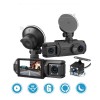S-2 1080p Araç içi Kamera 3 Kameralı ( Ön Görüş-Geri görüş - İç veya Yan Görüş ) Gece Görüş