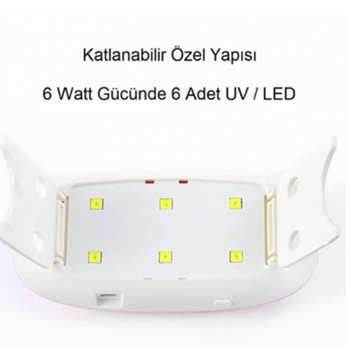 Mini Ayaklı Tırnak Oje-Manikür Kurutucu UV/ 6Led Tırnak Kurutucu