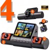 1080P Dash Cam Full Hd Araç içi Kamera Ön Arka ve İç Kayıt 4 Kamera Gece Görüşlü G Sensör Geniş Açı