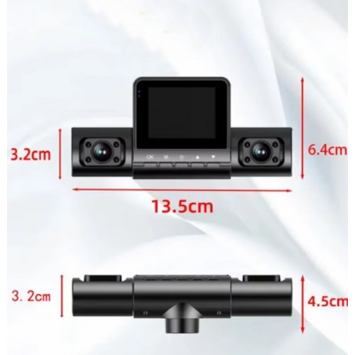 1080P Dash Cam Full Hd Araç içi Kamera Ön Arka ve İç Kayıt 4 Kamera Gece Görüşlü G Sensör Geniş Açı