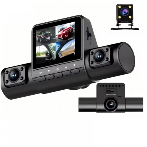 1080P Dash Cam Full Hd Araç içi Kamera Ön Arka ve İç Kayıt 4 Kamera Gece Görüşlü G Sensör Geniş Açı