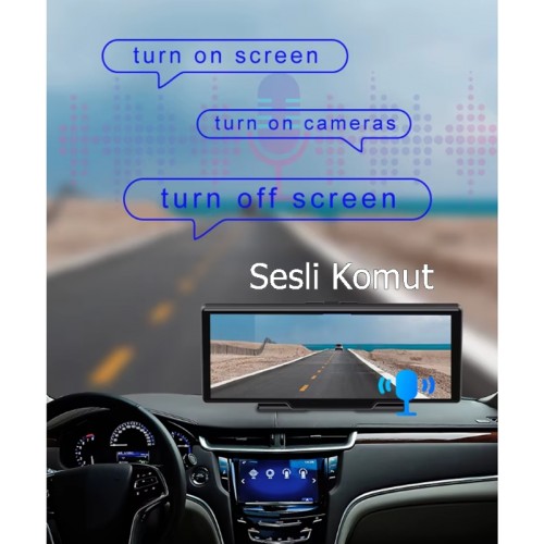 H18C Ekranlı Carplay Apple Android Uyumlu 10.26 inç 4K Görüntü Arka/Ön Görüş Kameralı Android Oto
