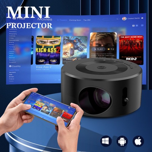 USB kablolu Full HD Mini Projektör - Mini Projeksiyon Cihazı