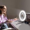 Tripodlu Youtuber Selfie Led Işıklı Masaüstü Tripod 10 Inç(26 CM) Kuaför Makyaj Işığı Tiktok Işığı 9 Farklı Yanma Modu