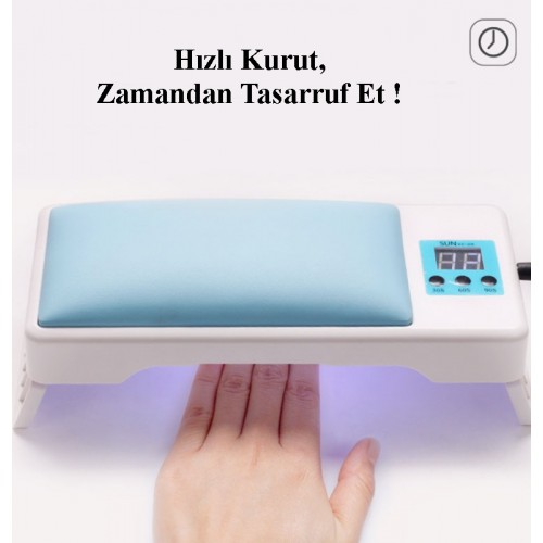 24 Led 72 Watt Profesyonel Oje Kurutucu - Manikür Pedikür ve Oje İşlemleri için Yastıklı tasarım