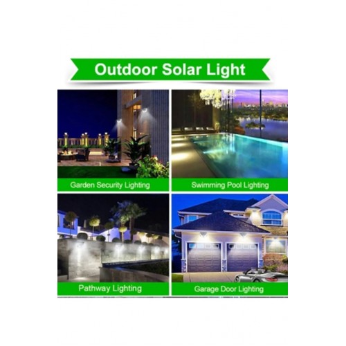 100 led Güneş Enerjili Solar Lamba - Solar sokak lambası - Bahçe Lambası- 3 Mod Hareket ve KAranlık sensörlü