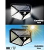 100 led Güneş Enerjili Solar Lamba - Solar sokak lambası - Bahçe Lambası- 3 Mod Hareket ve KAranlık sensörlü