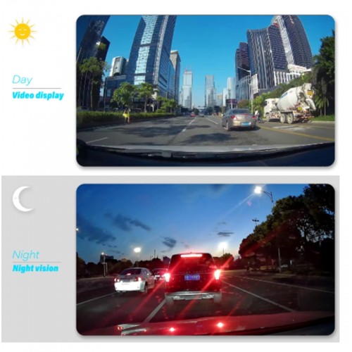 2E Pro 1080p FULL HD 4'' Ips Ekran Ön-Arka 2 Kameralı Araç Kamerası - Araç içi Kamera