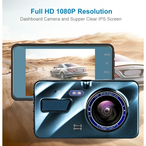 2E Pro 1080p FULL HD 4'' Ips Ekran Ön-Arka 2 Kameralı Araç Kamerası - Araç içi Kamera