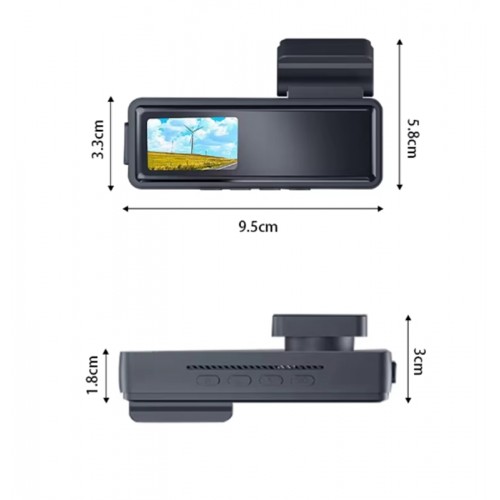 K902 1080p Full HD 1,47 inç Wifi Araç içi Kamera - Ön-Arka 2 Kameralı Araç Kamerası
