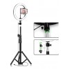 10" LED Lamba 210cm Tripodlu Youtuber Video Selfie Stüdyo Makyaj Tiktok Işığı Ring Light 3 Renk Işık