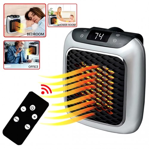 Prize Takılan 800 Watt Taşınabilir Zaman Ayarlı Otomatik Kapanma Kumandalı Mini Duvar Tipi Isıtıcı - 220VOLT KARAVAN ISITICI
