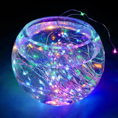 Pilli RGB Led Işık 5 Metre Iç & Dış Mekan Parti Dekor Kutlama Işığı Renkli Led Dekorasyon