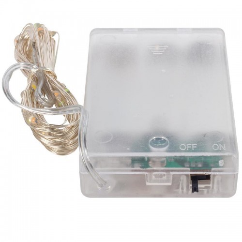 Pilli RGB Led Işık 5 Metre Iç & Dış Mekan Parti Dekor Kutlama Işığı Renkli Led Dekorasyon