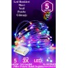 Pilli RGB Led Işık 5 Metre Iç & Dış Mekan Parti Dekor Kutlama Işığı Renkli Led Dekorasyon