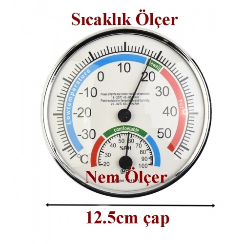 Bebek Odası Sıcaklık ve nem ölçer termometre -30° / +50° Analog Ekran