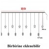Kar Tanesi Saçaklı Dekoratif Gün Işığı Led 3 Metre Parti Kutlama Dekor Süsleme Yılbaşı Led 8 Animasyonlu ( Birbirine Eklenebilir )