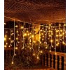 8 Animasyonlu 144 Led 36 Saçaklı Dekoratif Perde Led Aydınlatma İç/dış Mekan 3.5 Metre Saçak Led Işık Gün Işığı