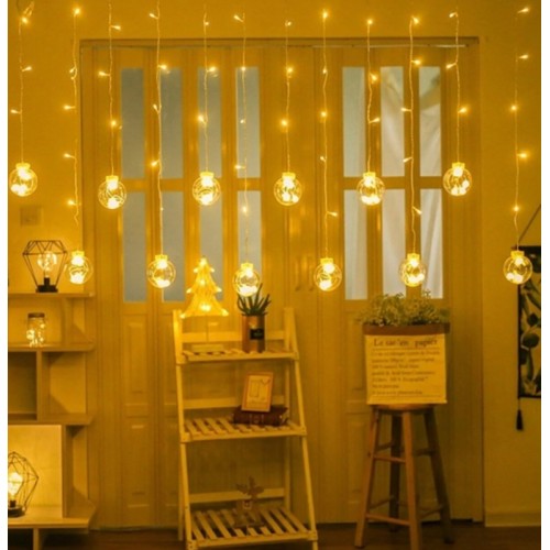 Dekoratif Top Ledli Saçaklı Led Işık – 8 Animasyonlu Eklenebilir Fişli Günışığı Ampul Led Aydınlatma
