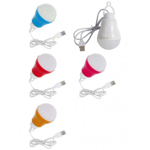 1 metre USB Kablolu 5 Volt 5 Watt Ampul - ( USB GİRİşİNE TAKILIR ) POWRBANK ve Güneş Enerjili Solar Sistem Uyumlu Ampül