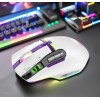 GWH-101 Şarjlı BT+2.4GHZ 12000Dpı Ultra Hafif Şarjlı Kablosuz Oyuncu Mouse Oyuncu Faresi BEYAZ