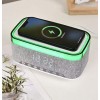 Jedel Masa Saati - Gece Lambası - Çalar Saat - Bluetooth Hoparlör Kablosuz Şarj Etme Özellikli