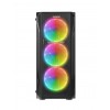 X-RACER 600W Psu'lu Temperli Camlı 4*12cm RGB Fan Mid-Tower Gaming Oyuncu Kasası