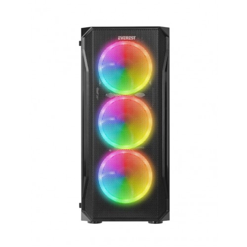 X-RACER 600W Psu'lu Temperli Camlı 4*12cm RGB Fan Mid-Tower Gaming Oyuncu Kasası