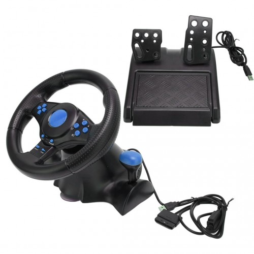 Oyun Direksiyon Seti Gaz Pedali dahil 90° Döndürülebilir Direksiyon / Titreşimli Ps2/Ps3/xbox bilgisayar uyumlu