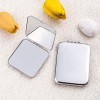 Kare Metal Cep Aynası - Katlanabilir, Çift Taraflı, Mini Makyaj Aynası, 5cm