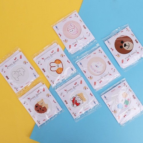 Sevimli Karışık Desenli Mini Cep Aynası -Günlük Makyaj ve Çanta İçi Ayna 1 Adet