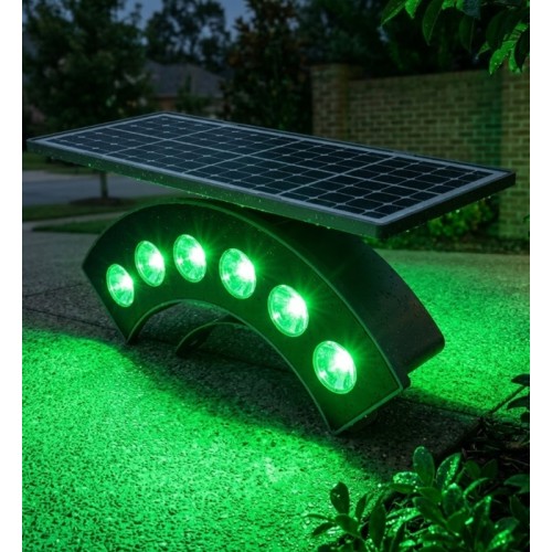 Yeşil Ledli Ağaç Çim Solar Bahçe Aydınlatması - Güneş Enejisi Ledli Bahçe Lambası - Solar Duvar apliği