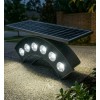 Beyaz Ledli Ağaç Çim Solar Bahçe Aydınlatması - Güneş Enejisi Ledli Bahçe Lambası - Solar Duvar apliği