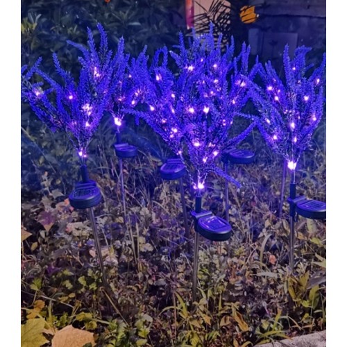 2 Adet Dekoratif Güneş Enerjili LED Işıklı Solar Lavanta Çiçeği Bahçe Balkon Ledi - bahçe Aydınlatma Lc-118
