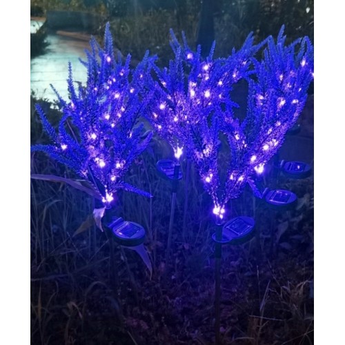 2 Adet Dekoratif Güneş Enerjili LED Işıklı Solar Lavanta Çiçeği Bahçe Balkon Ledi - bahçe Aydınlatma Lc-118