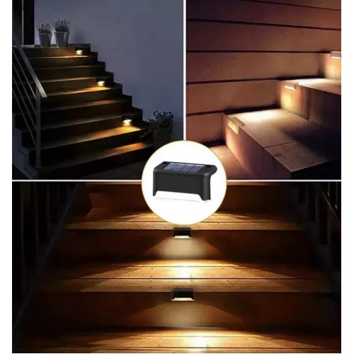 4 adet LED Karanlık Sensörlü Merdiven & Bahçe & balkon Aydınlatma – Yağmur Geçirmez Dış Mekan