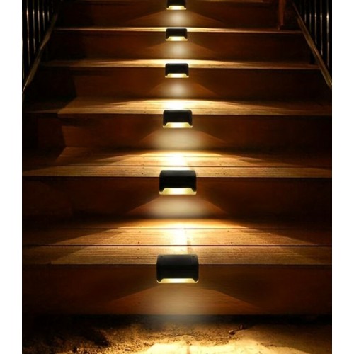 4 adet LED Karanlık Sensörlü Merdiven & Bahçe & balkon Aydınlatma – Yağmur Geçirmez Dış Mekan